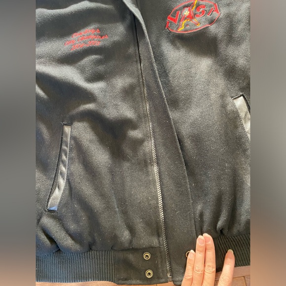 North N End leather and Wool Mens L Jacket in black - Picture 5 of 16